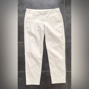 J CREW Ivory Stretch Ankle Pants - US 4